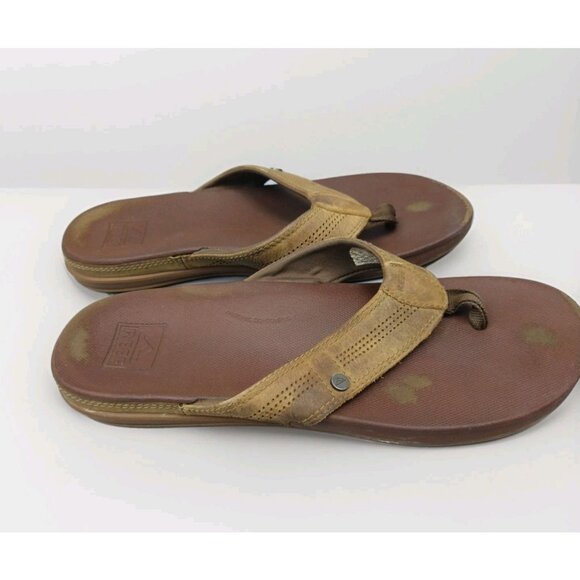 Reef Cushion Bounce Lux RF0A2YMN Brown Flip Flops Men's 12 - Picture 1 of 7